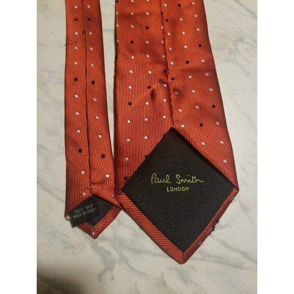 Paul Smith London Red Polkadot Tie - Picture 12 of 12